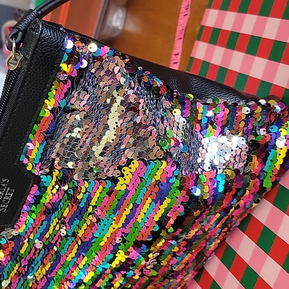 VS Sequin Make-up Bag EUC - Picture 7 of 14
